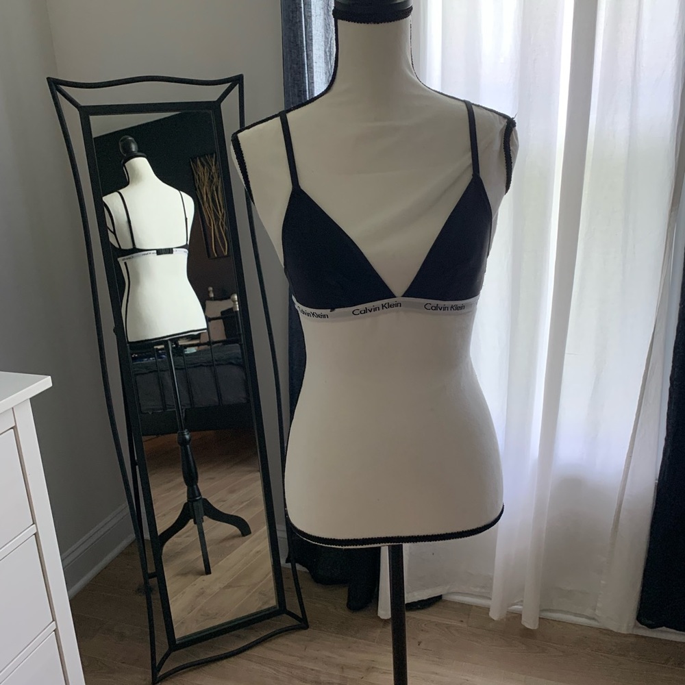 Calvin Klein logo band bralette, Black S